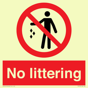 No littering